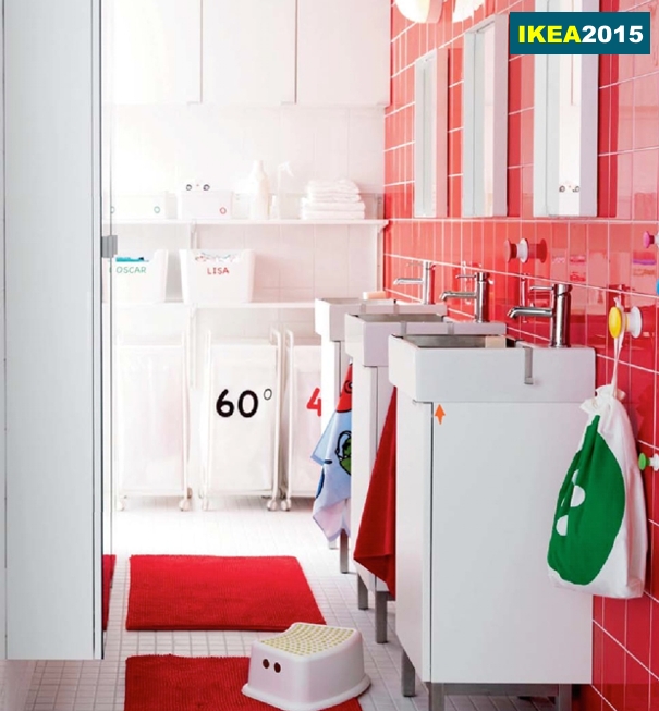 фото красной ванны из каталога икеа 2015 года