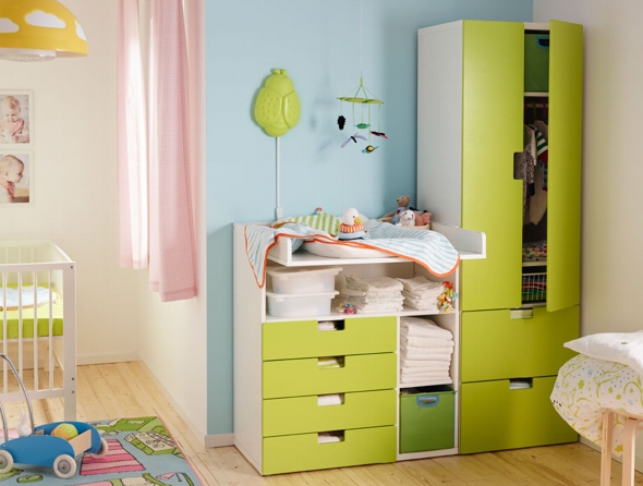 interier-v-stile-ikea-foto-stuva зеленый дизайн детской